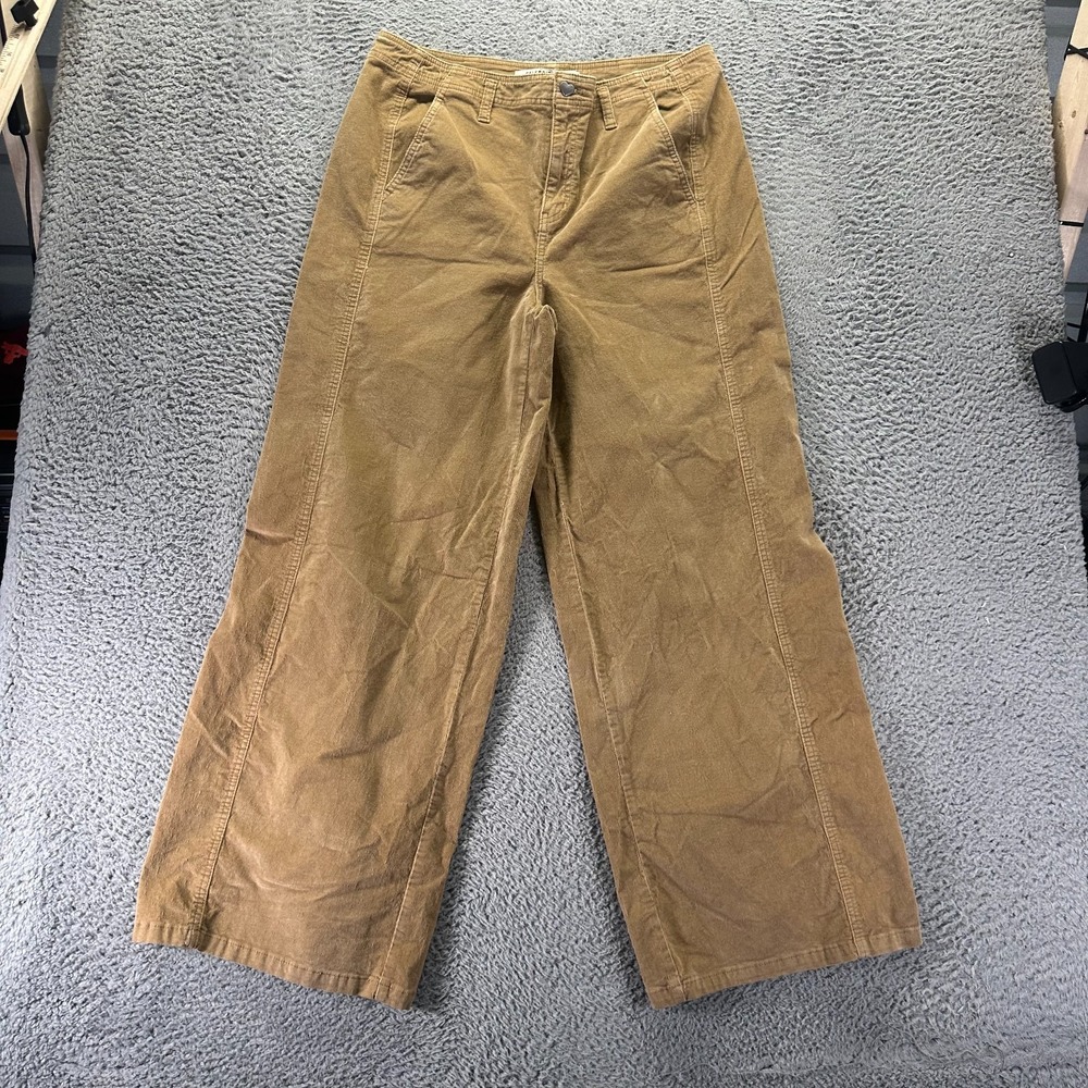 Celebrity Pink Pant Womens 17 Brown Cotton Corduroy Chino Wide-Leg Preppy Career